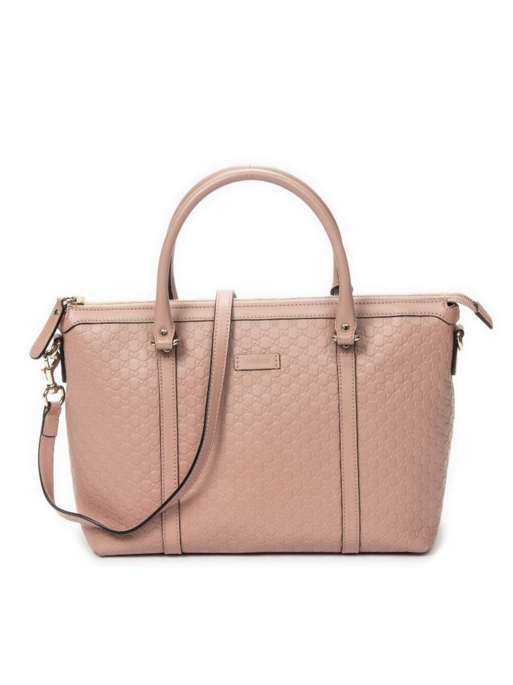 Gucci Convertible Satchel Pink Micro Guccissima Leather